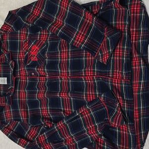 GAP Pendelton Red and Navy Plaid Pajama Shirt
